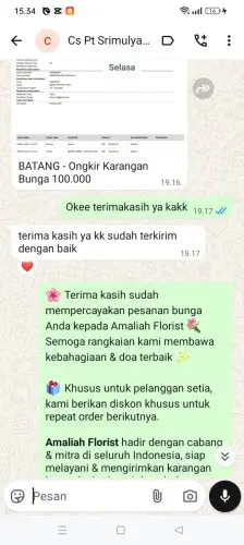 Testimonial Papan Bunga pesanggrahan