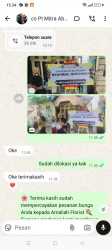 Testimonial Papan Bunga pesanggrahan